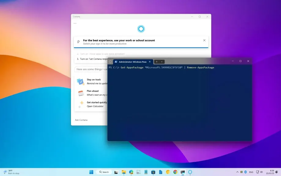 How to uninstall Cortana on Windows 11