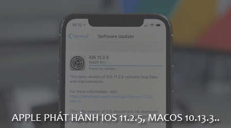 Apple released iOS 11.2.5, macOS 10.13.3, tvOS 11.2.5, and watchOS 4.2